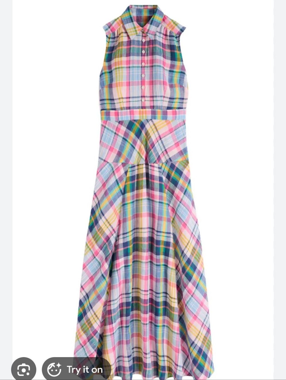 Boden Erma Drop Waist Linen Dress - Picture 5 of 5